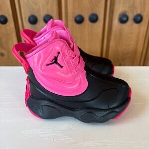 Jordan Kids Black and Pink Rain Boots